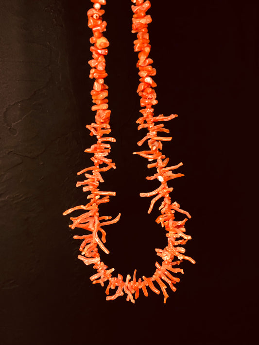 Vintage Natural Red Coral Necklace