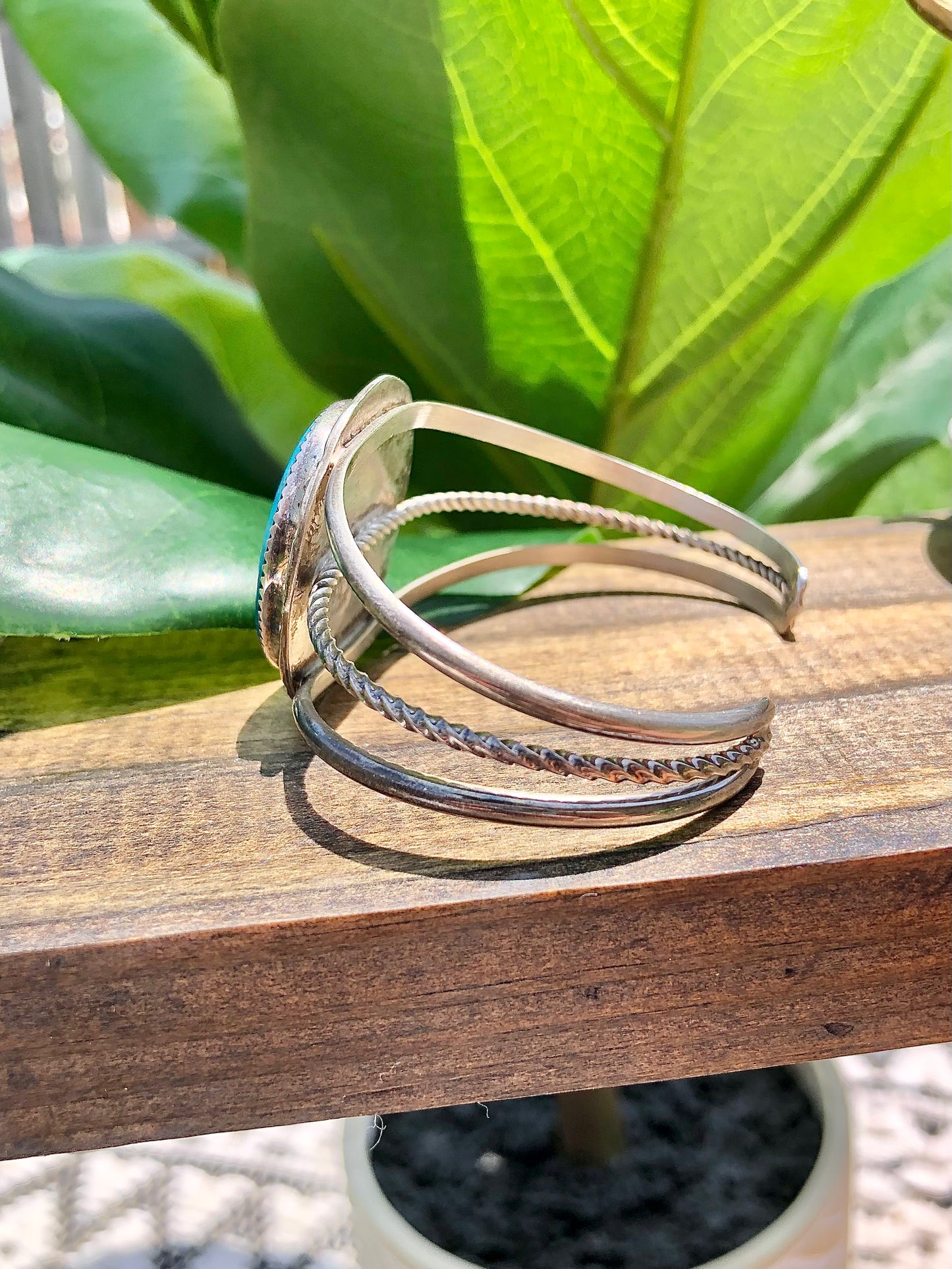Sterling Turquoise signed by artist Cuff
