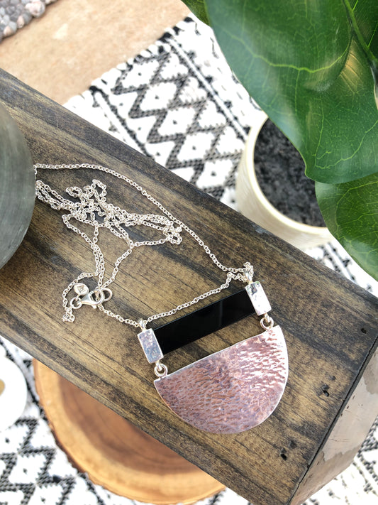 Sterling Black Onyx Necklace