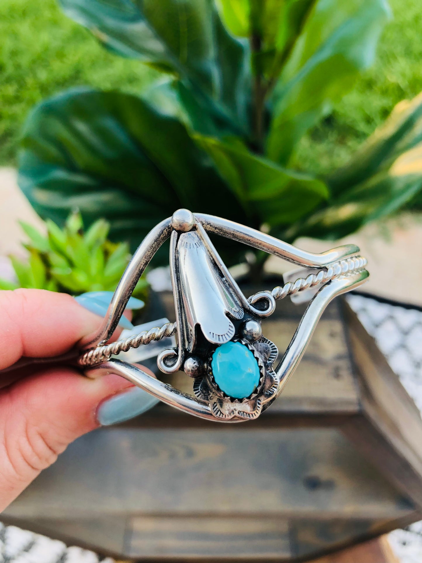 Sterling Turquoise Bracelet Cuff