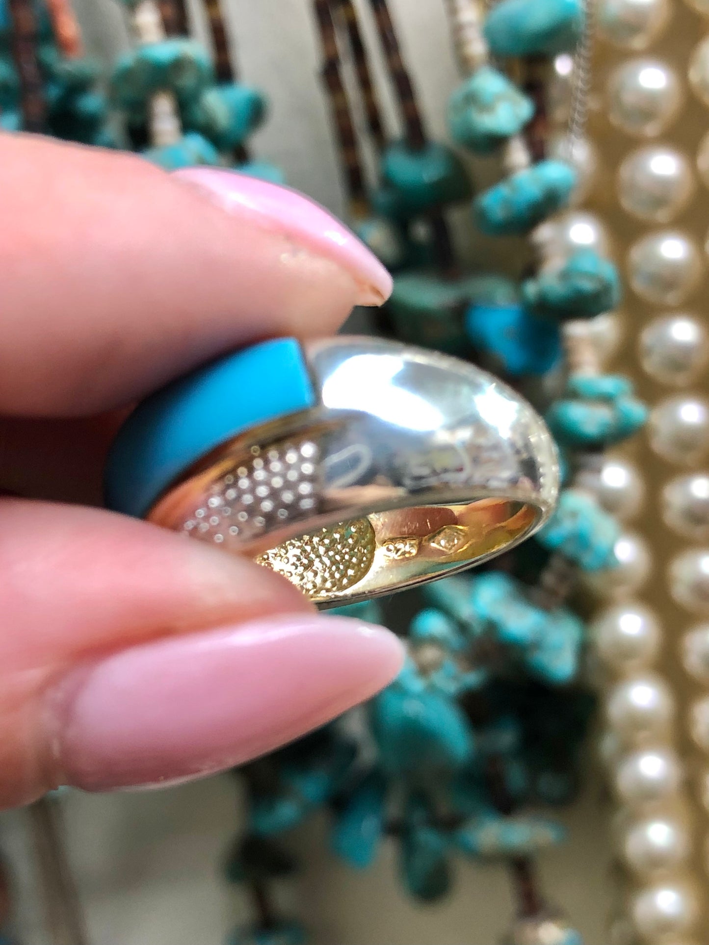 Sterling Sleeping Beauty Gold Plated Ring