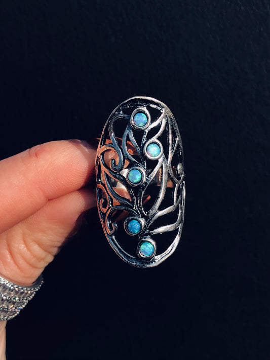 Sterling Opal Ring