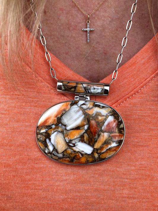 Spiny Oyster Turquoise Pendant