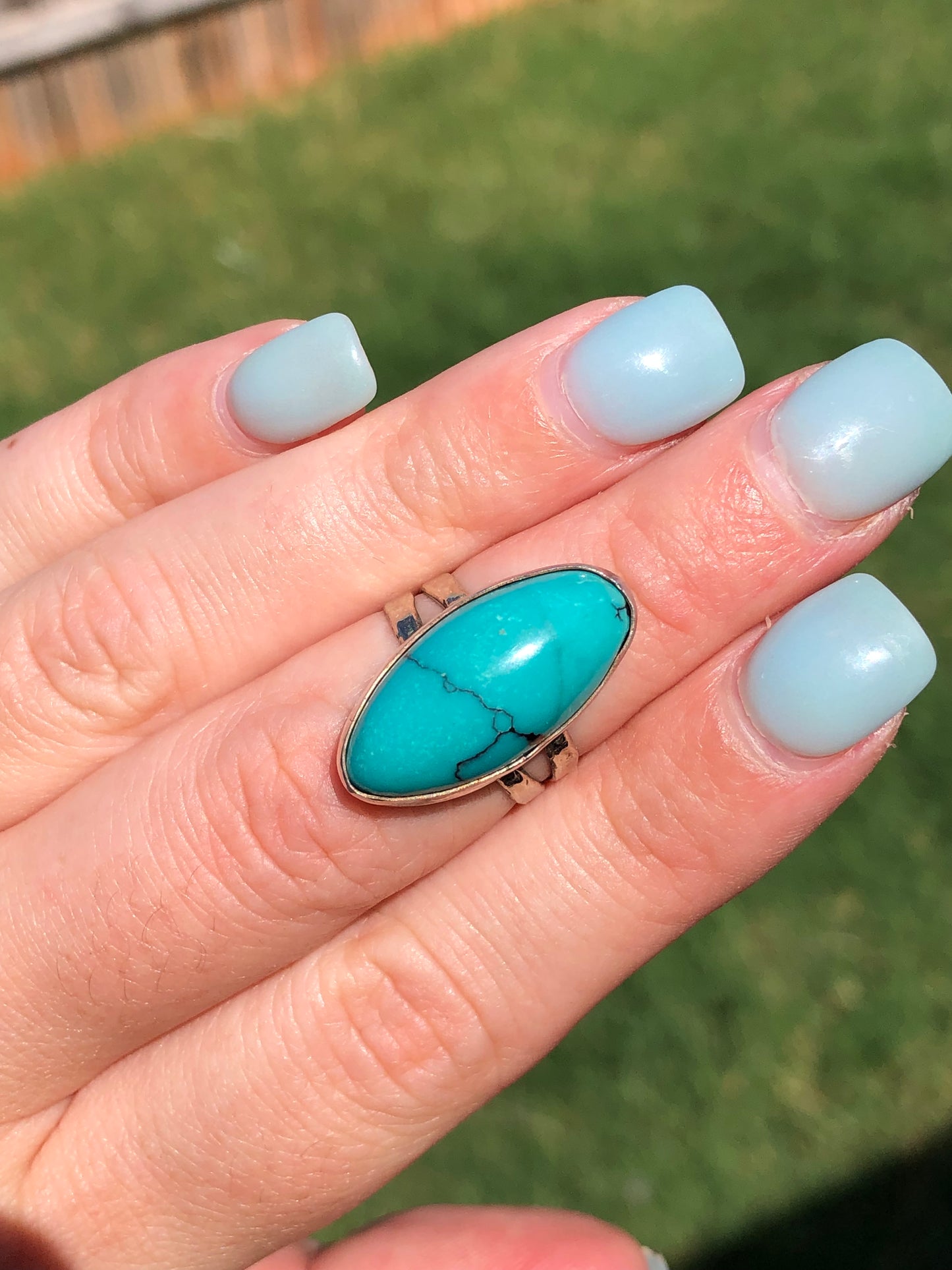 Turquoise Sterling Silver Signed by Artist Ring