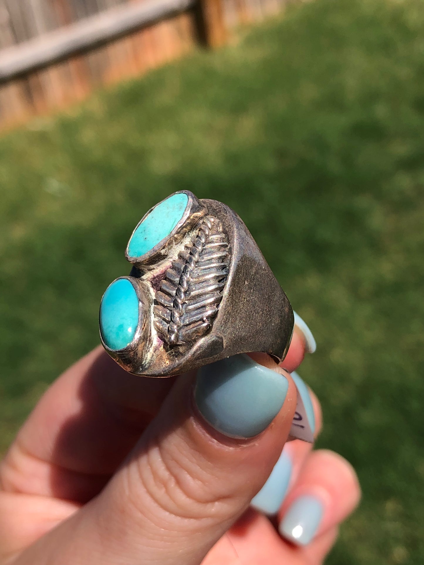 Vintage Sterling Silver Turquoise Ring