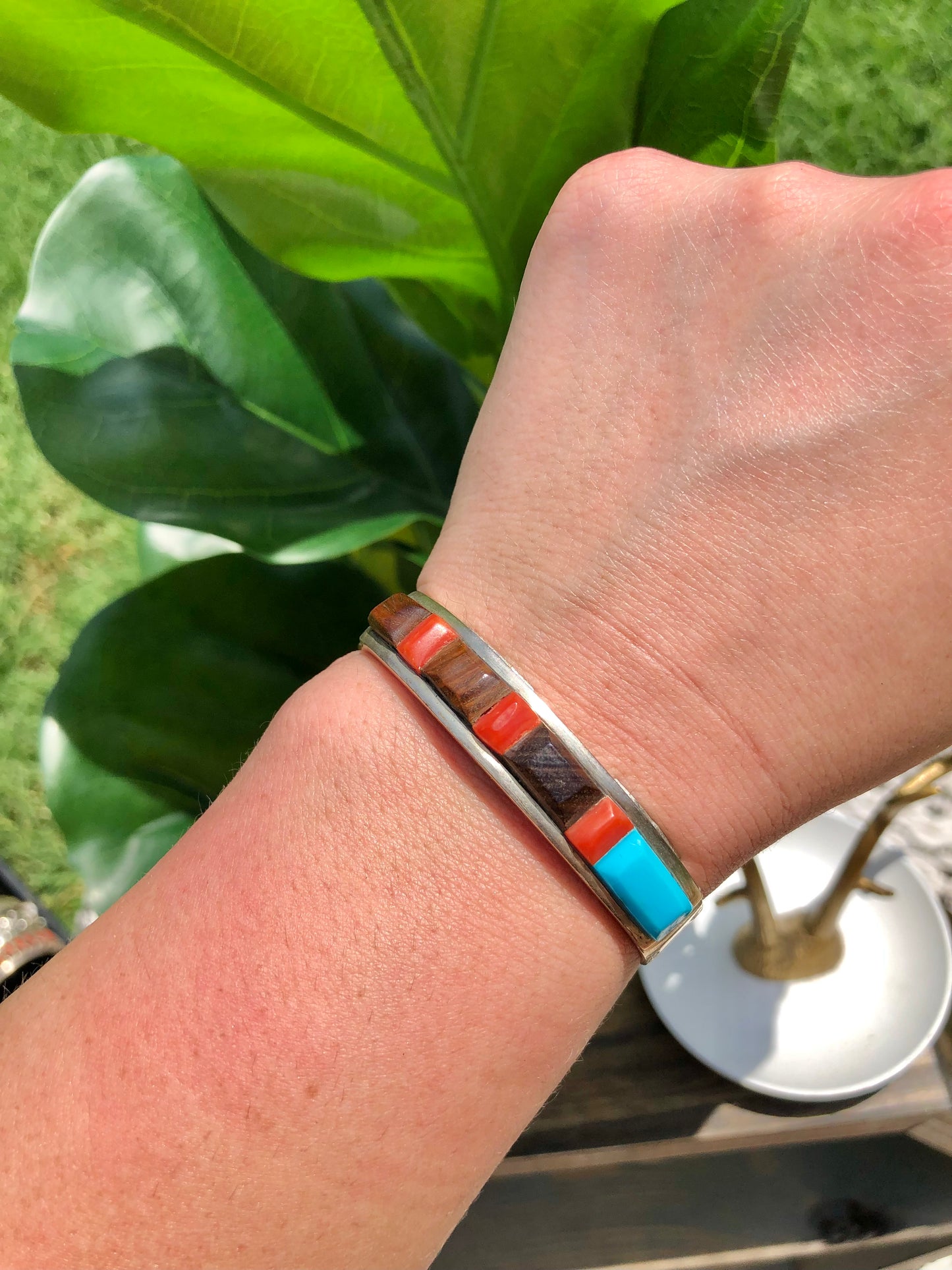 Sterling Multi Stone CuffBracelet