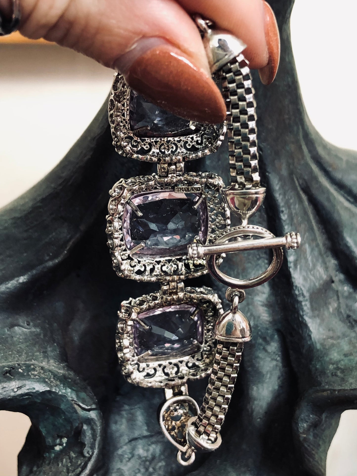 Sterling Silver Amethyst Bracelet
