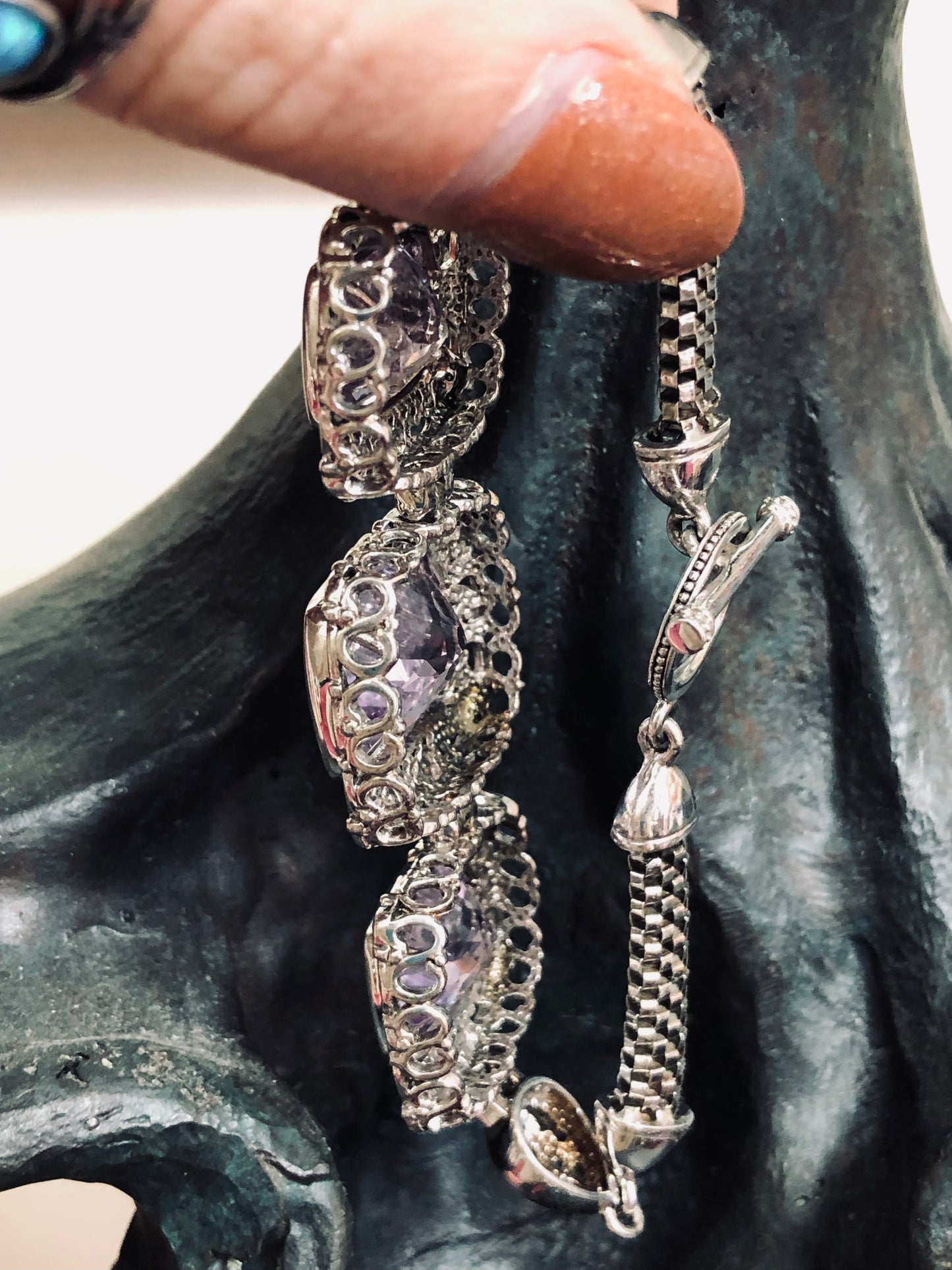 Sterling Silver Amethyst Bracelet