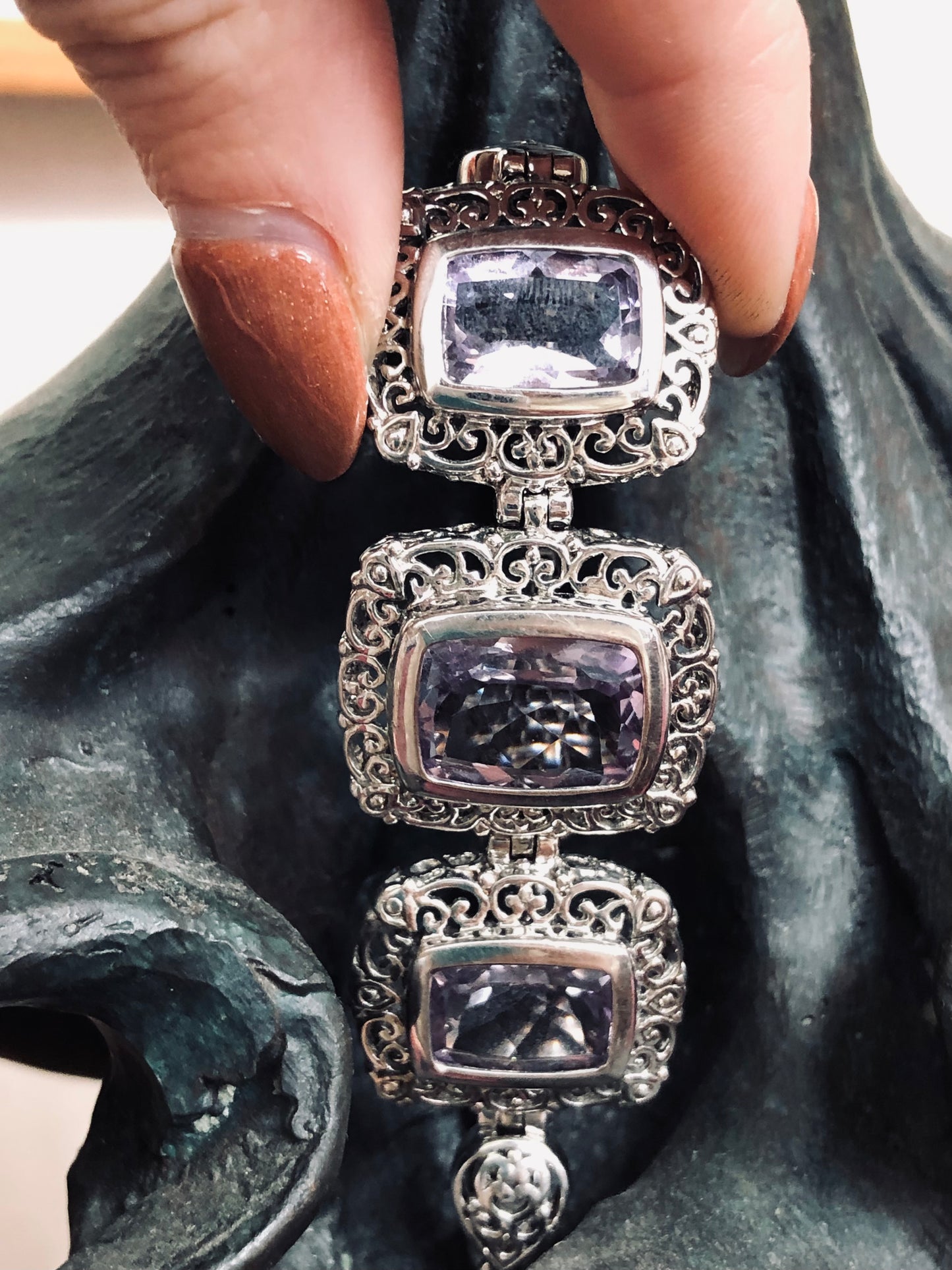 Sterling Silver Amethyst Bracelet