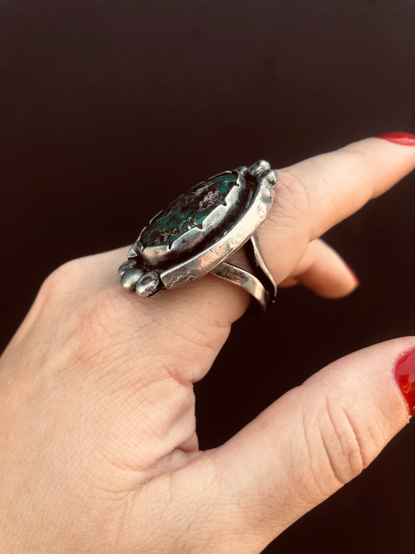 Old Pawn Vintage Sterling Turquoise Ring