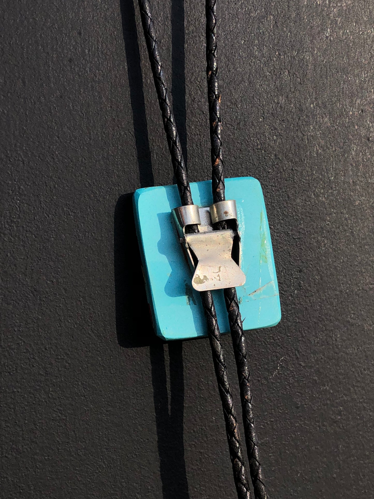 GORGEOUS Vintage Sterling Inlay Bolo
