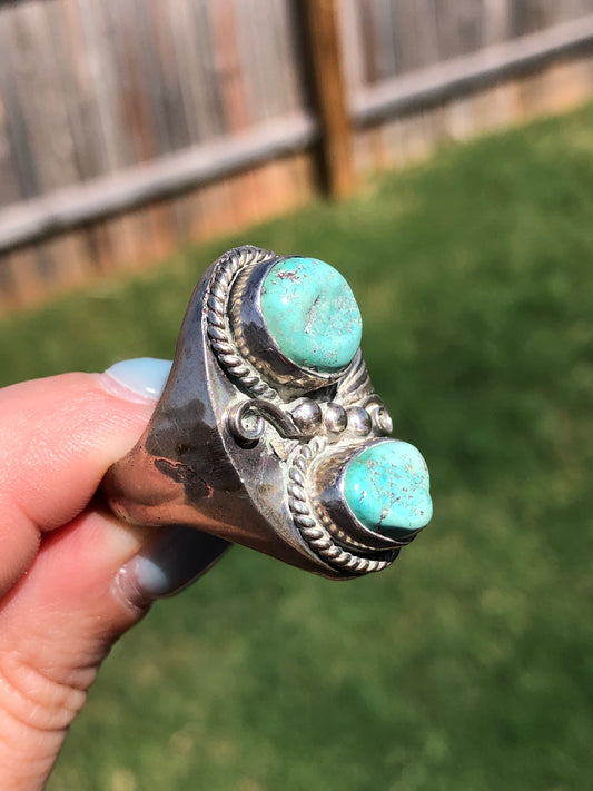 Sterling Turquoise Signed Ring