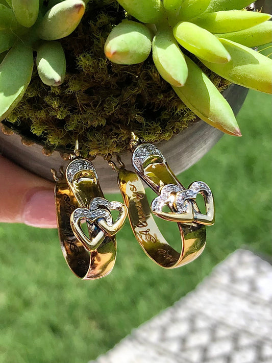 Sterling Gold Plated Horse Saddle Earrings