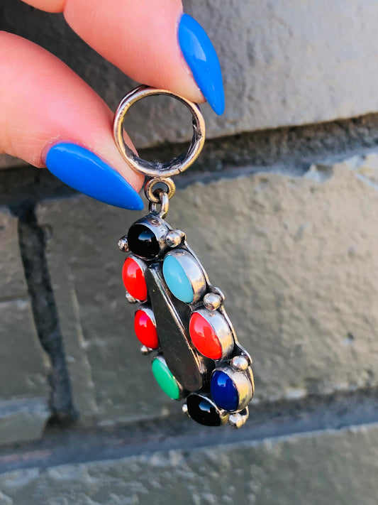 Sterling Silver Multi Stone Pendant