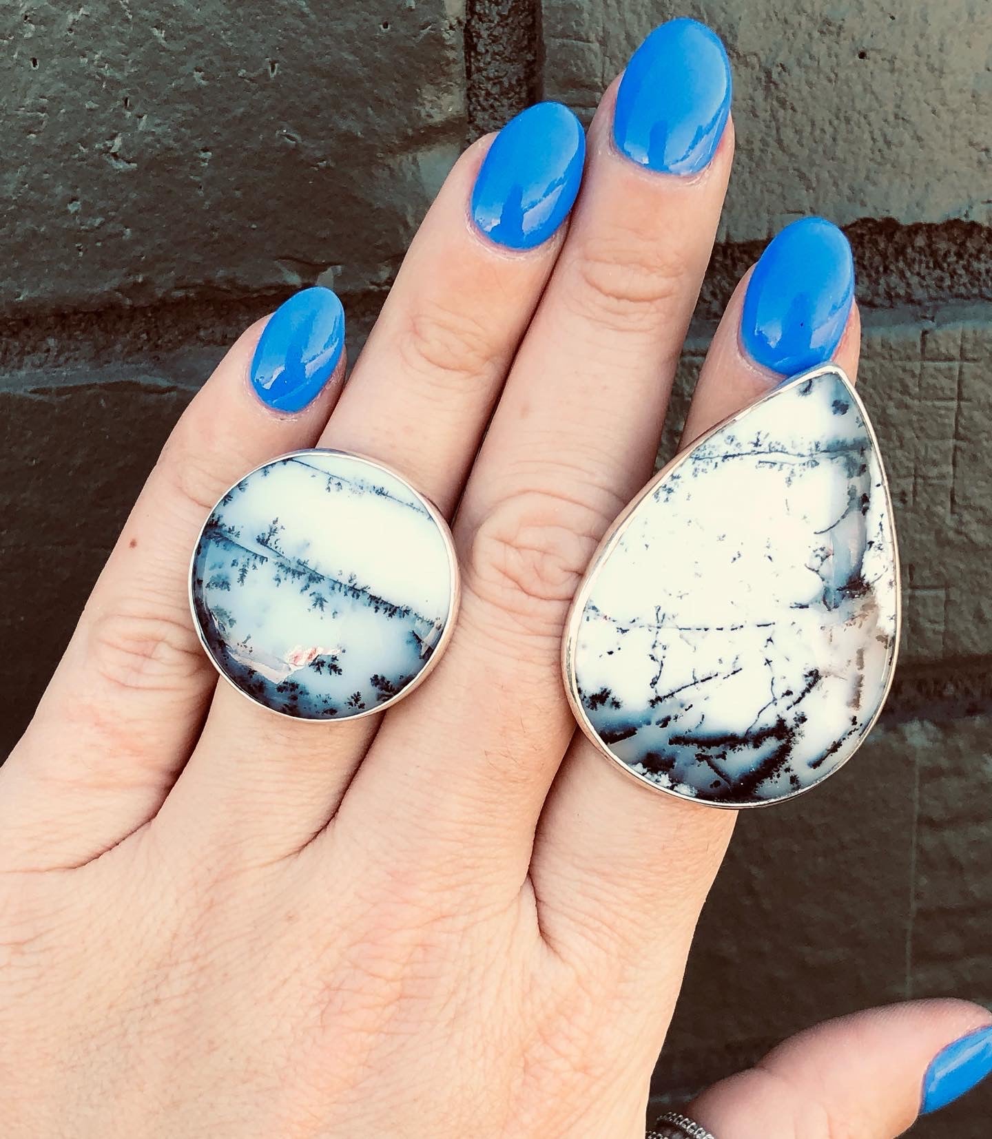 New Dreamy Agate Adjustable Ring