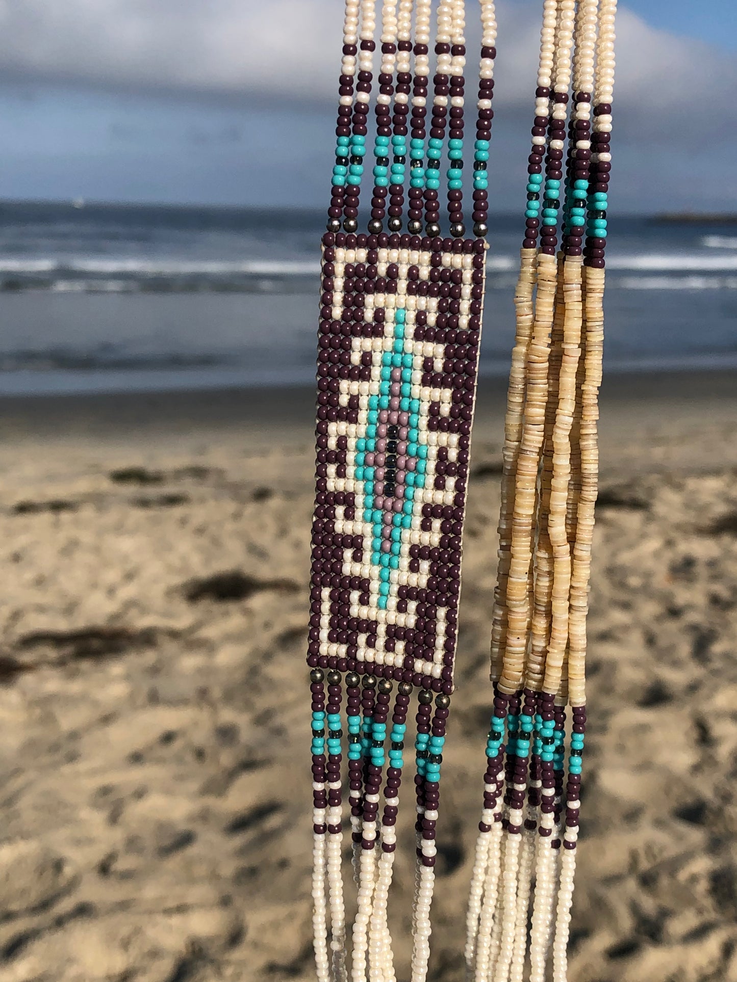 Native American Handmade Heishi + Beaded Necklace