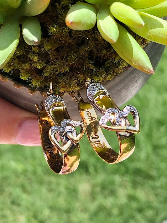 Sterling Gold Plated Horse Saddle Earrings