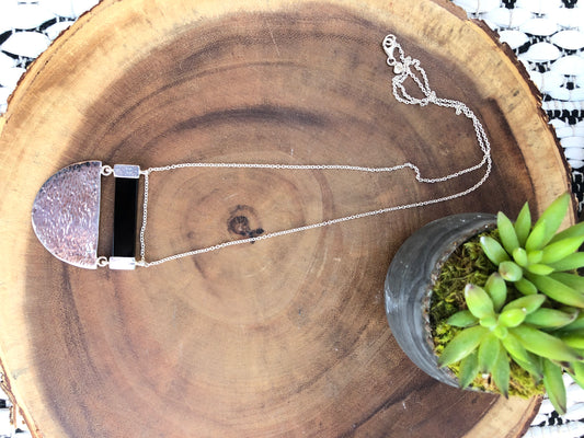 Sterling Black Onyx Necklace