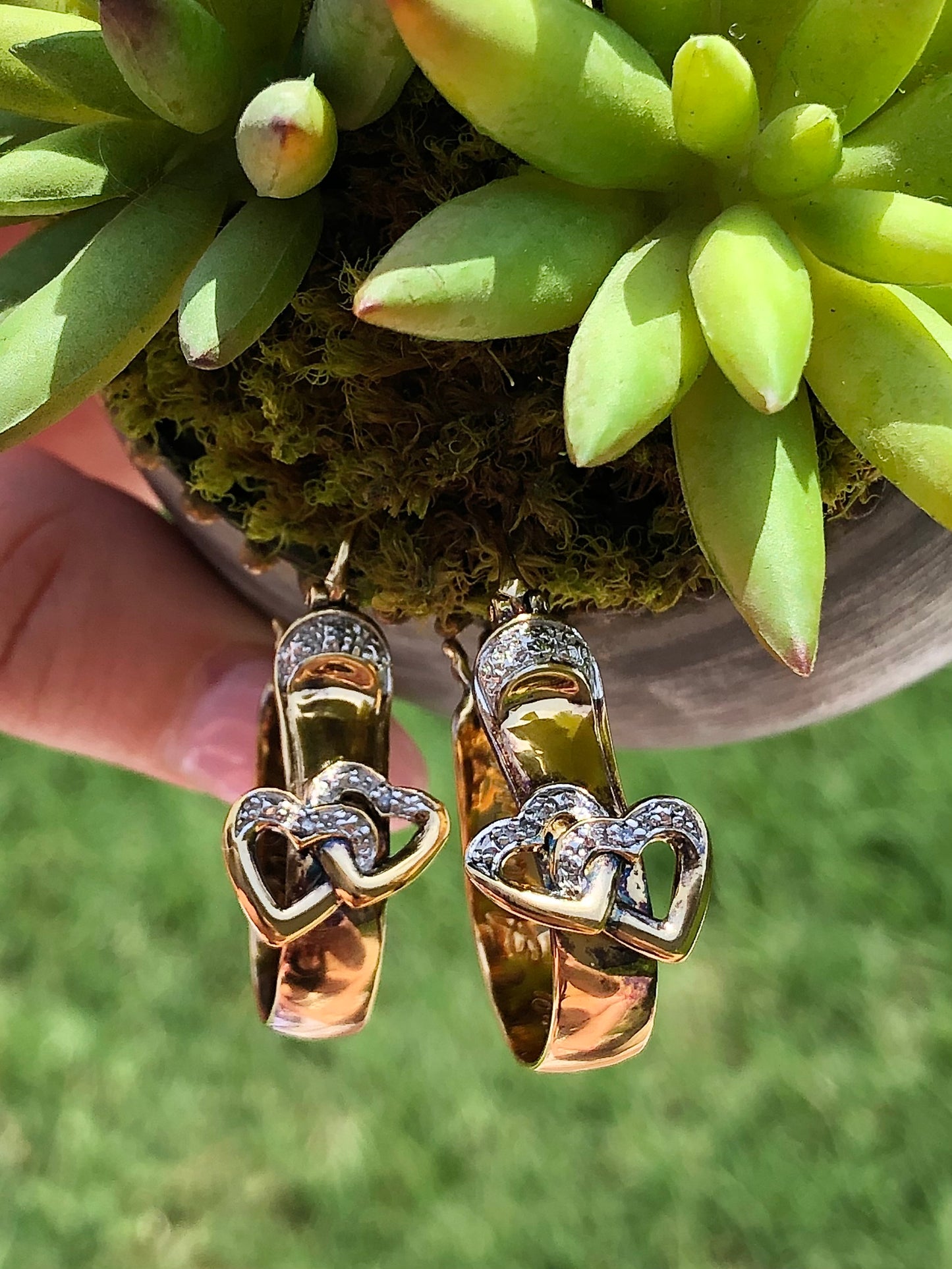 Sterling Gold Plated Horse Saddle Earrings