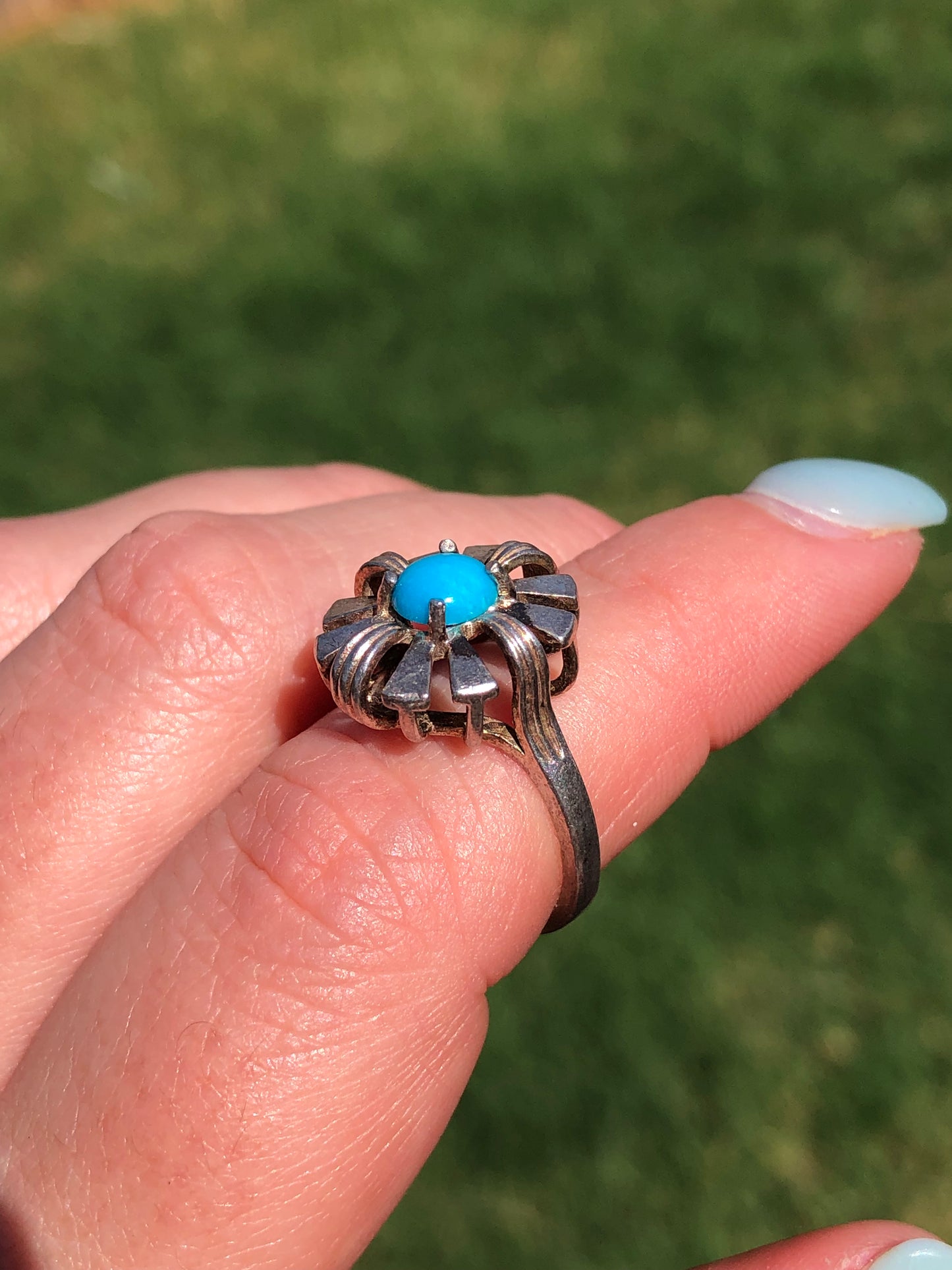 Sterling Sleeping Beauty Turquoise Ring