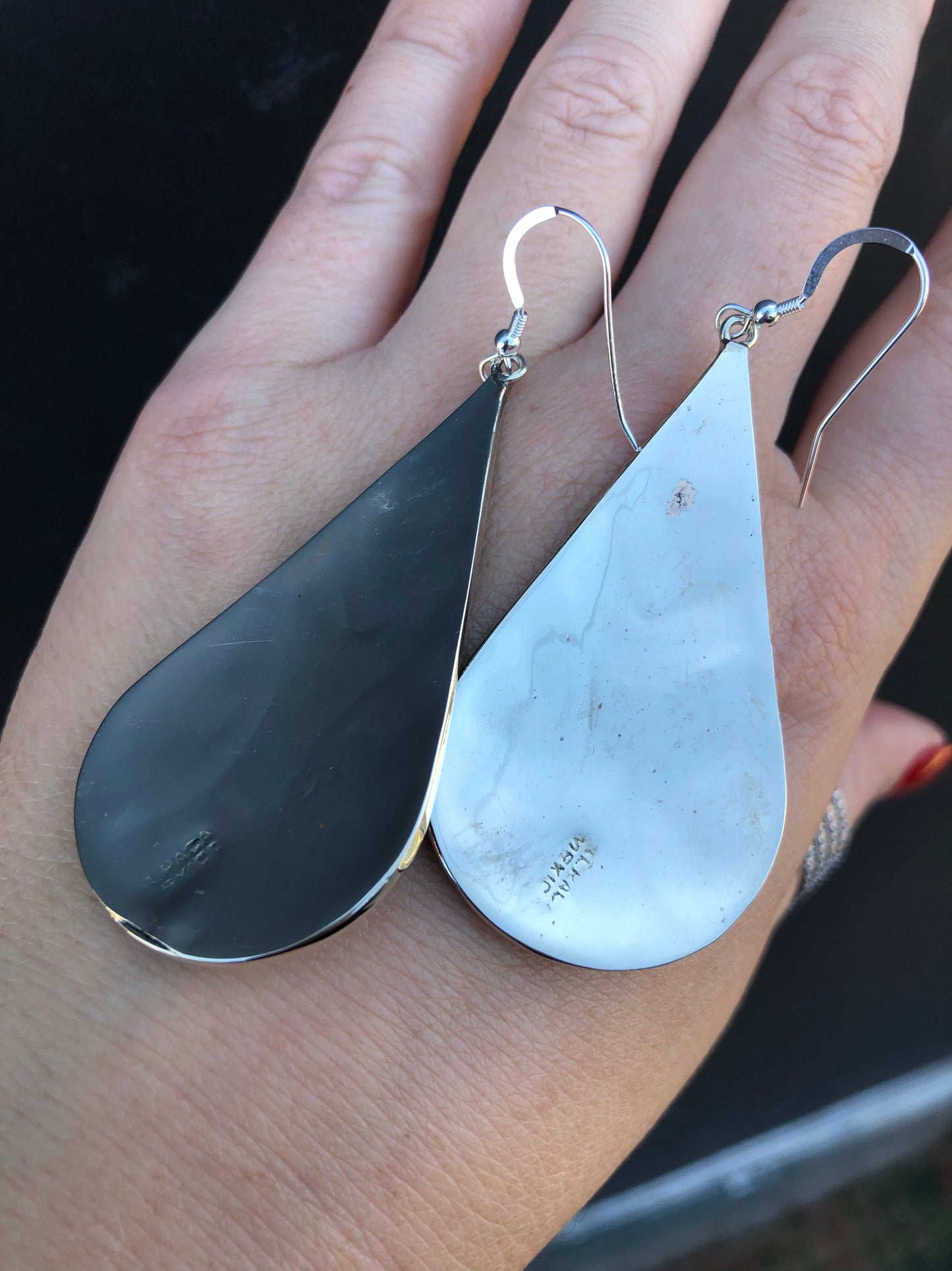 Black Onyx & Abalone Shell Earrings