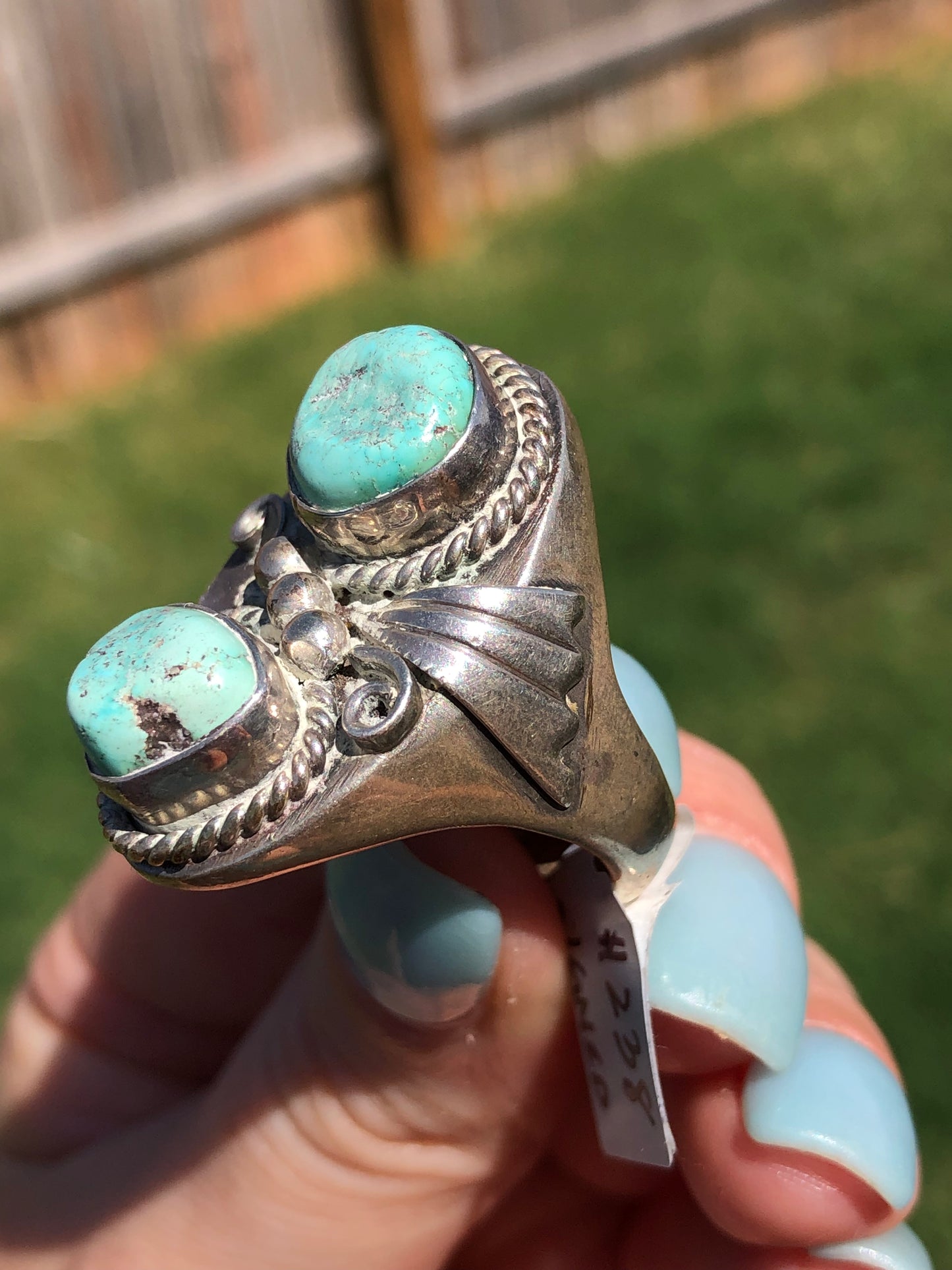 Sterling Turquoise Signed Ring