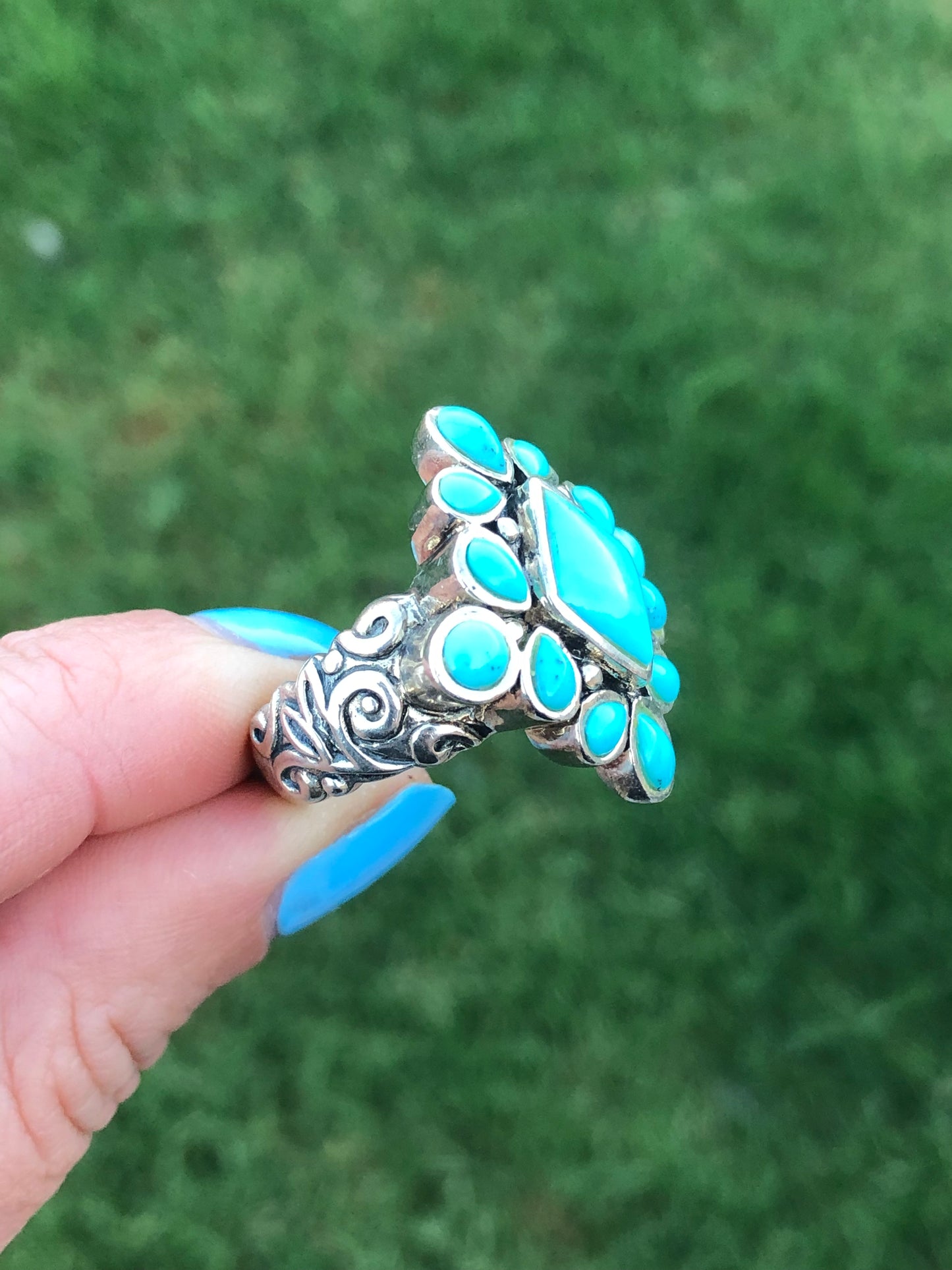 Vintage Sterling Silver Handmade Sleeping Beauty Ring