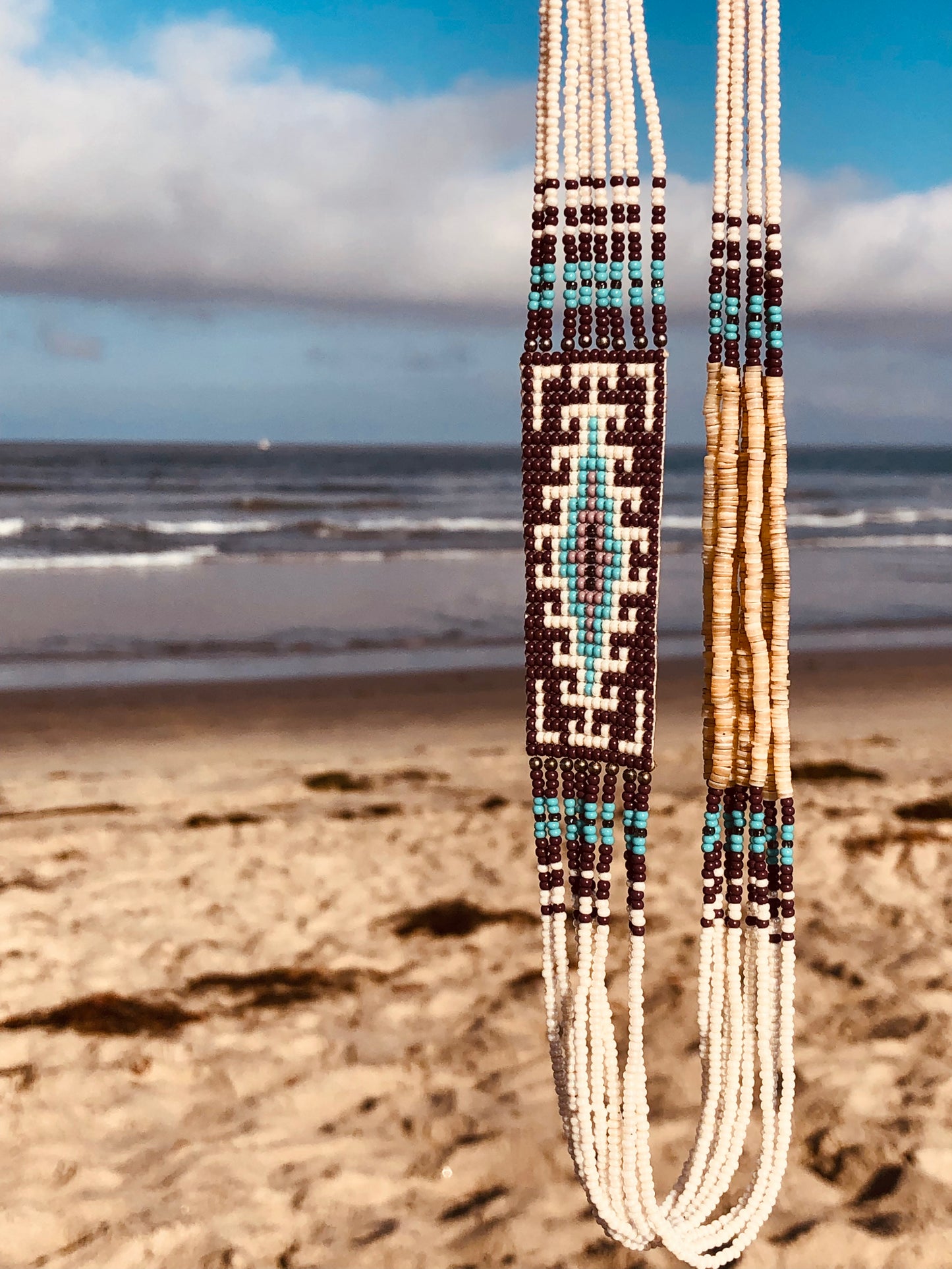 Native American Handmade Heishi + Beaded Necklace
