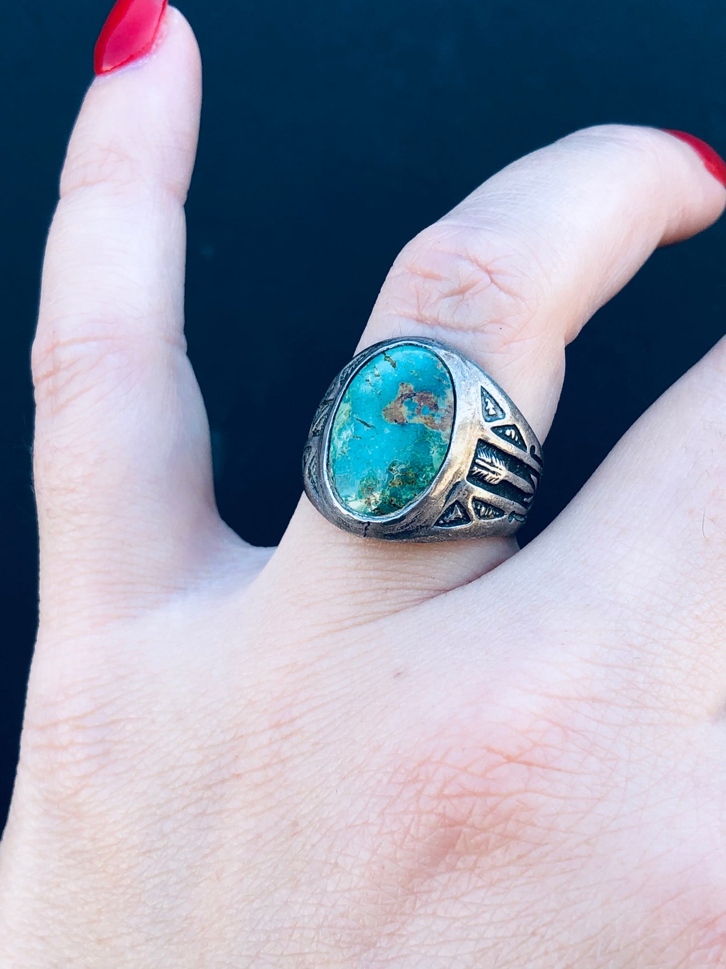 Sterling Turquoise Handmade Ring