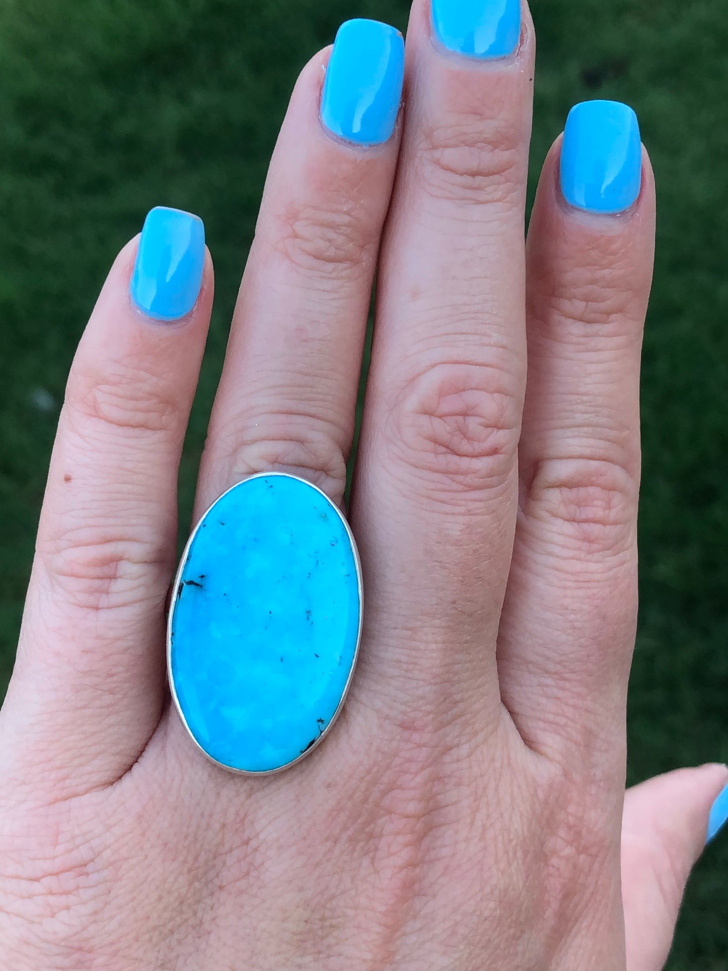 New Sterling Oval Turquoise Ring