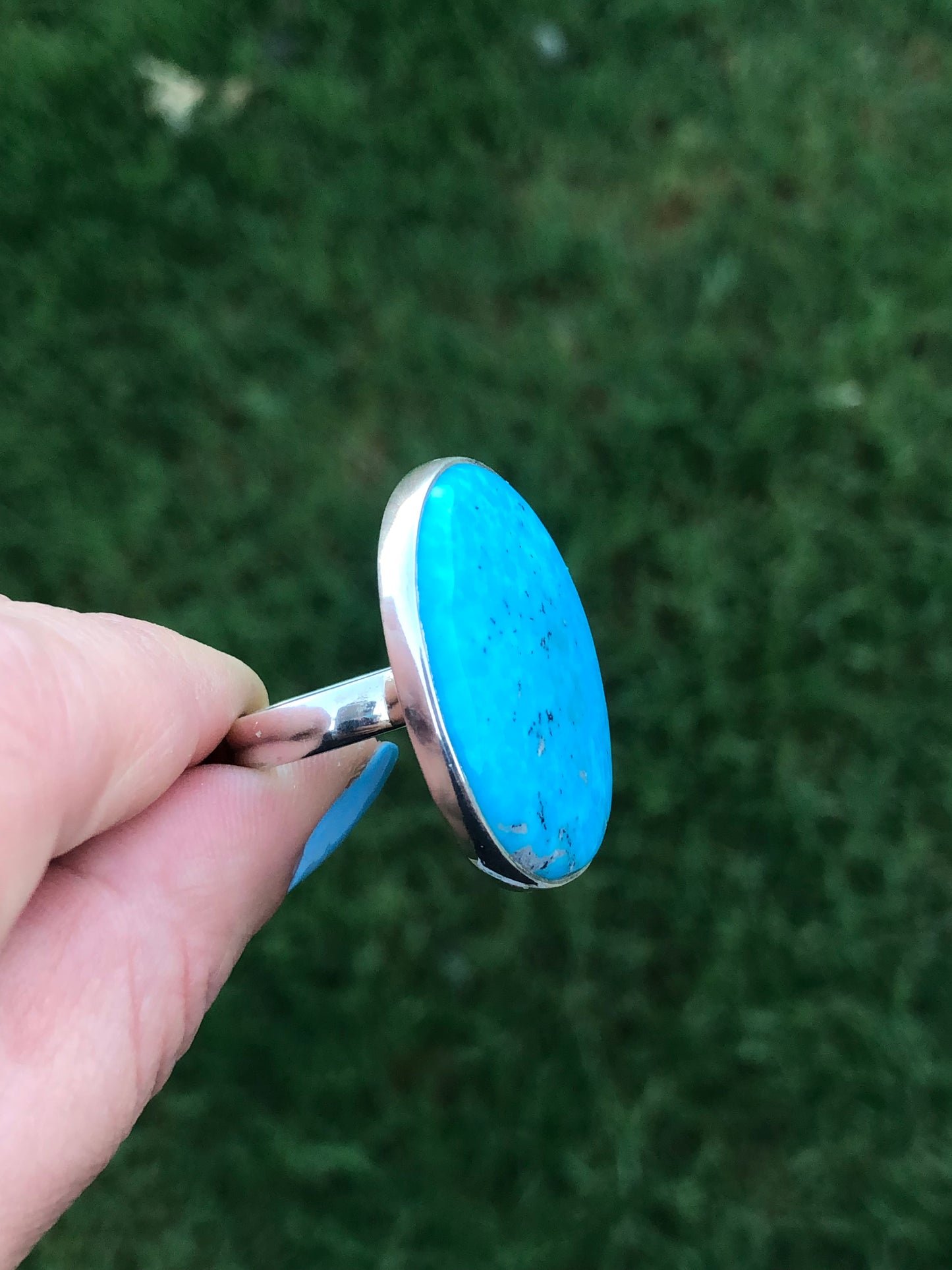 New Sterling Oval Turquoise Ring