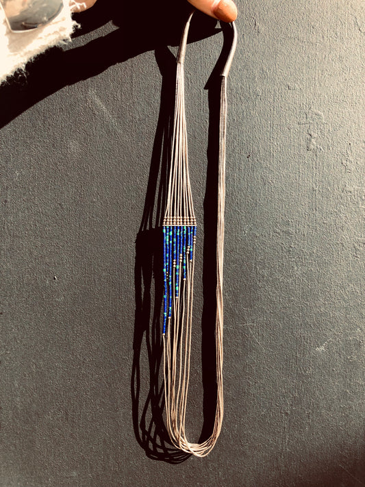 Sterling Liquid Silver Blue Lapis Necklace