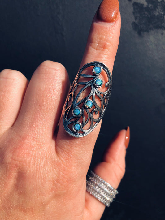 Sterling Opal Ring