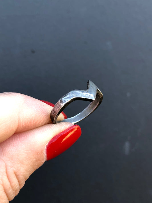 Sterling Lightning Zigzag Ring