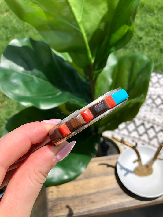 Sterling Multi Stone CuffBracelet