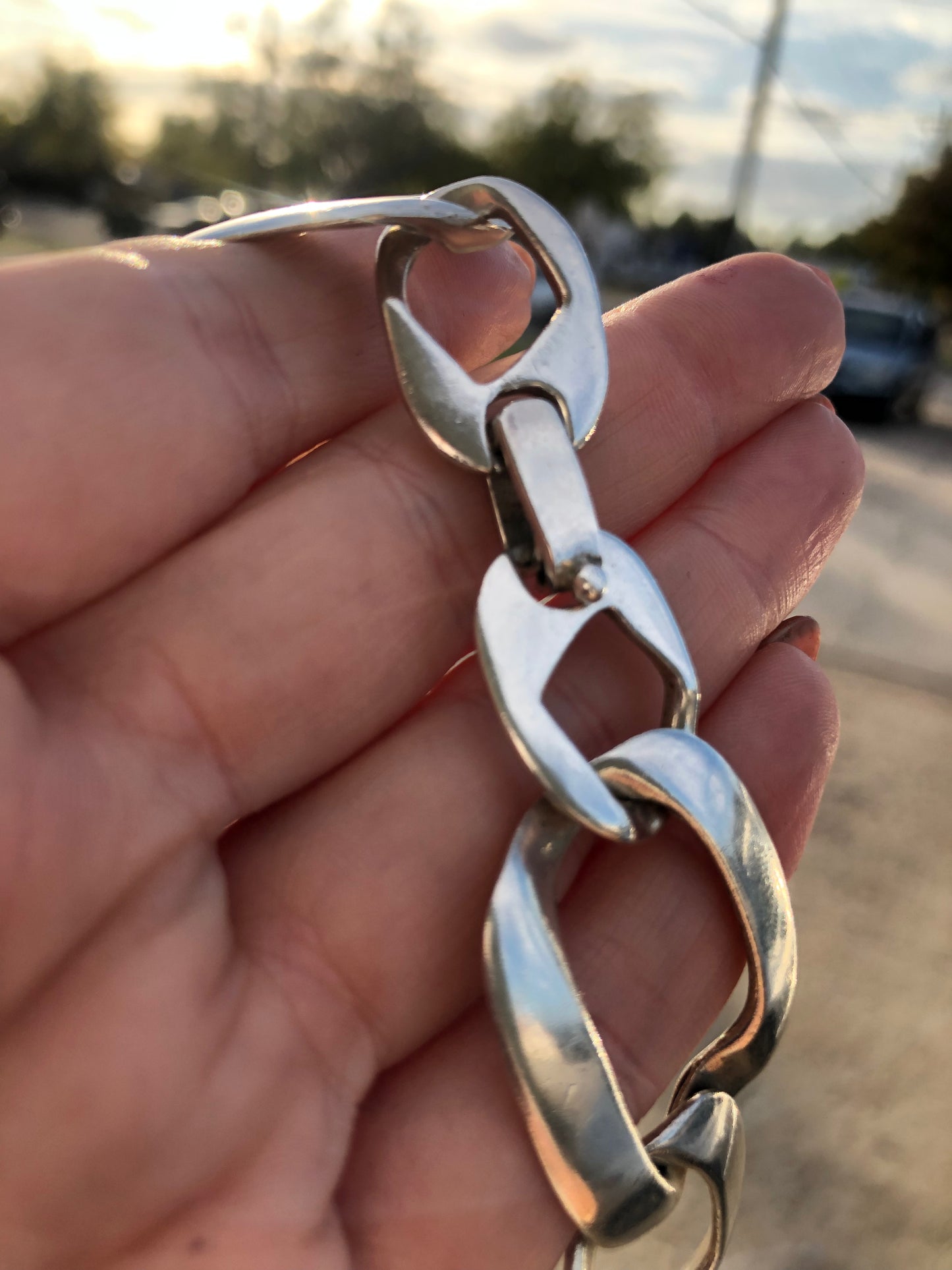 BEAUTIFUL Solid Sterling Link Chain Necklace