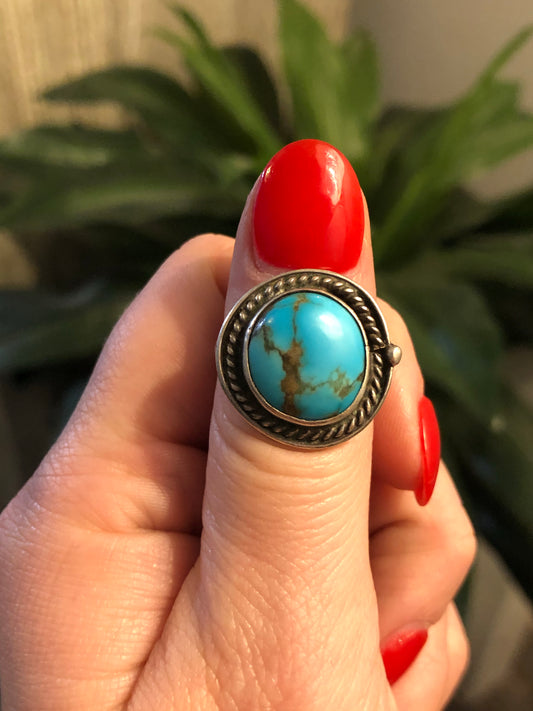 Vintage Sterling Silver Turquoise Ring