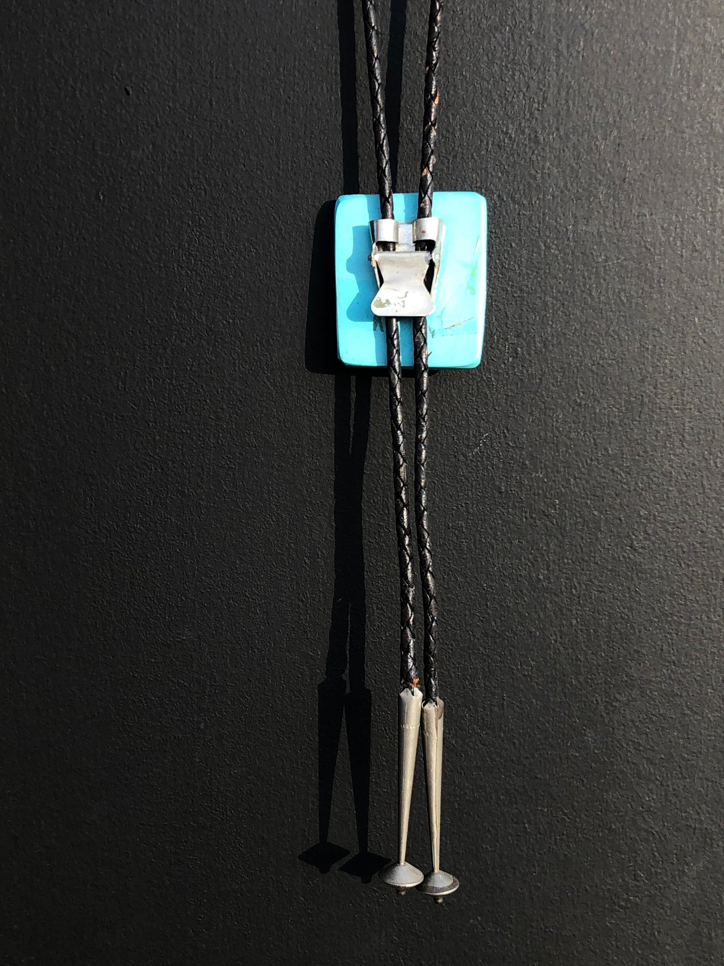 GORGEOUS Vintage Sterling Inlay Bolo