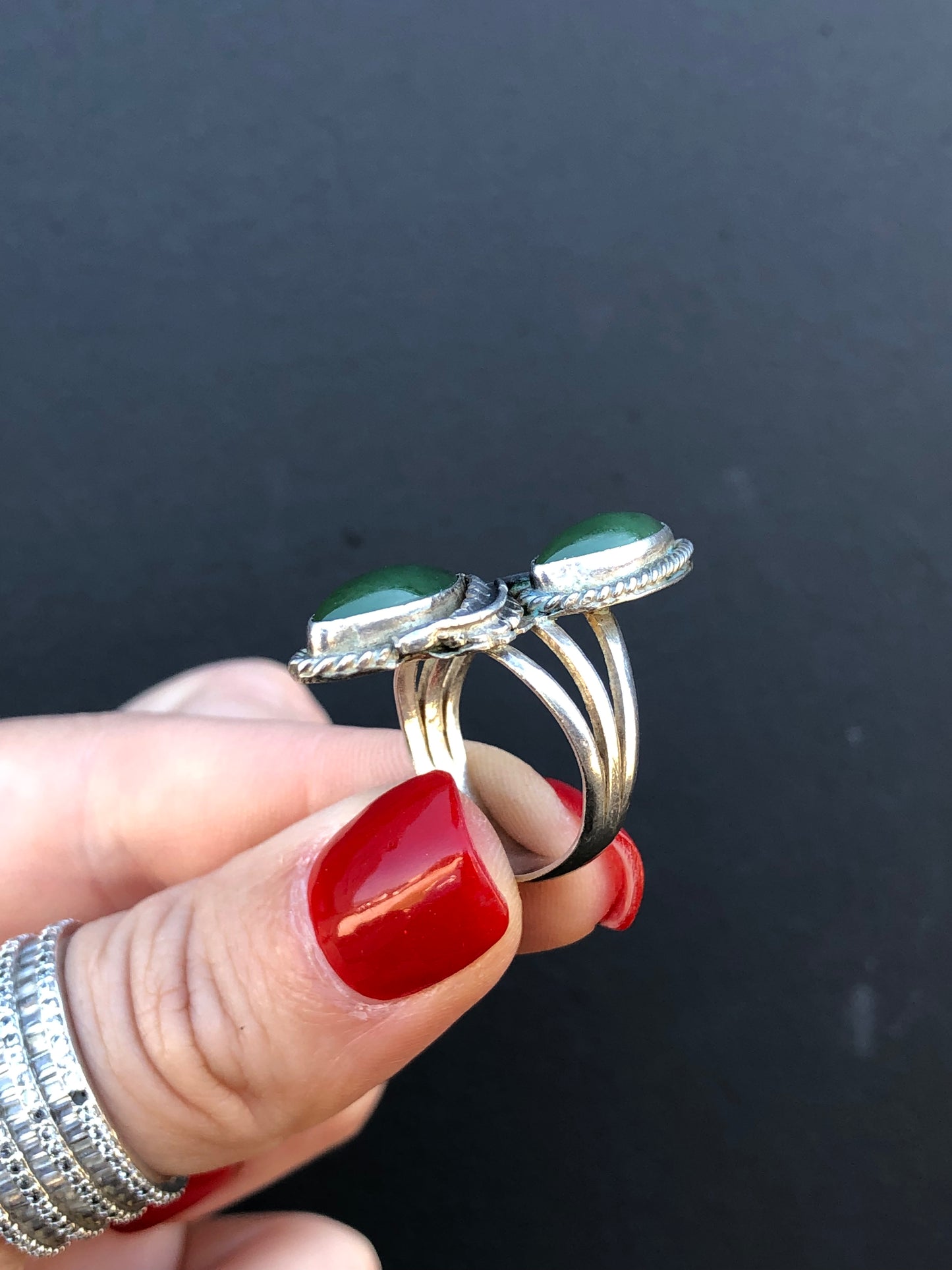 Sterling Jade Ring