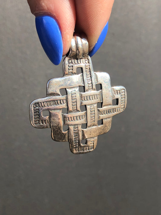 Sterling Criss-Cross Pendant