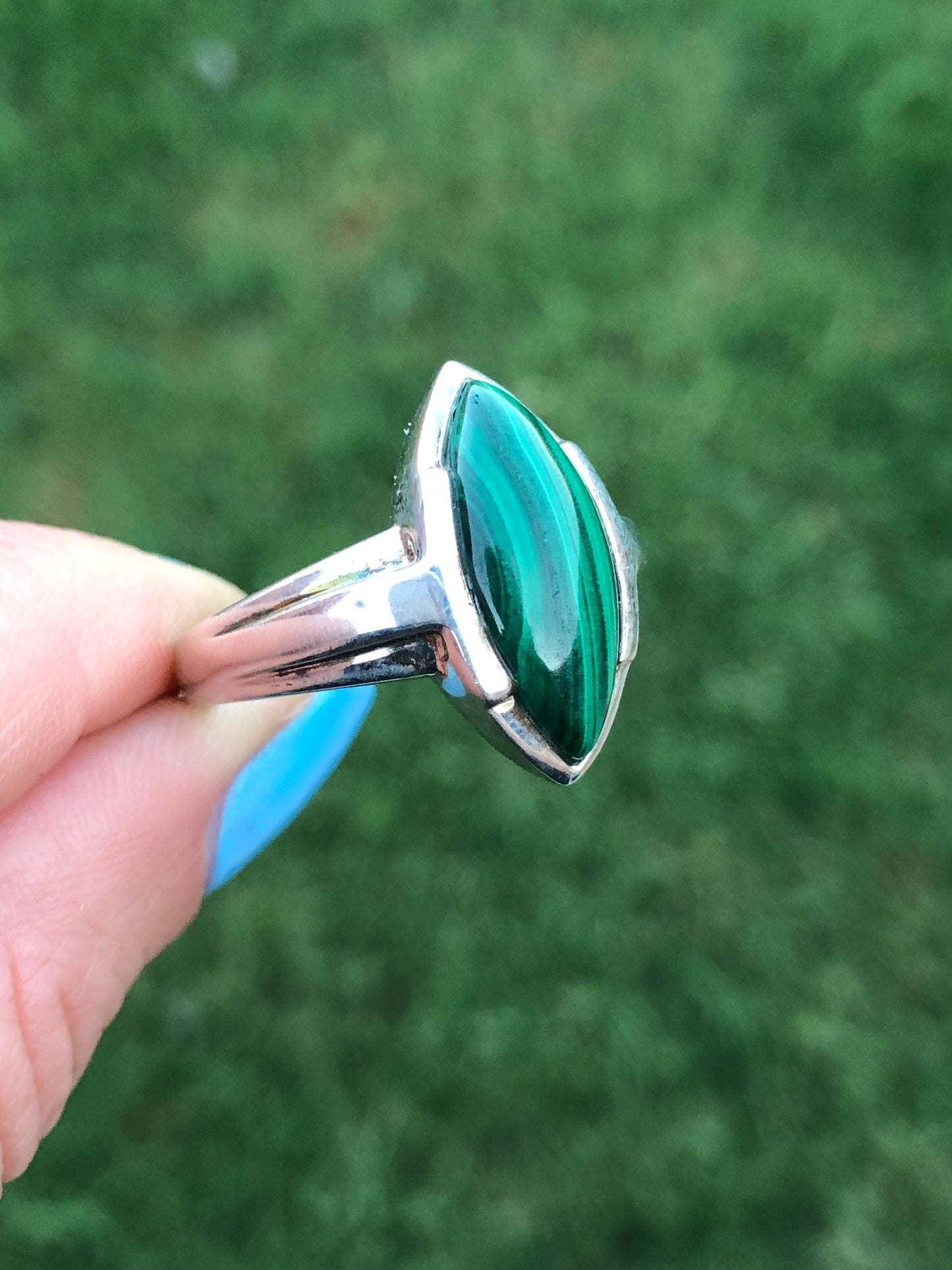Sterling Silver Malachite Ring