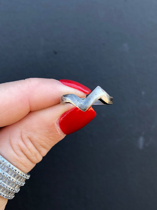 Sterling Lightning Zigzag Ring