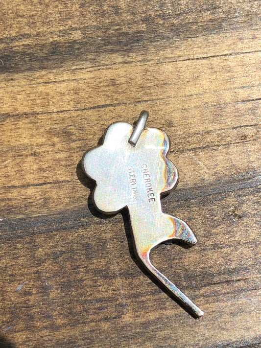 Sterling Flower MOP Charm