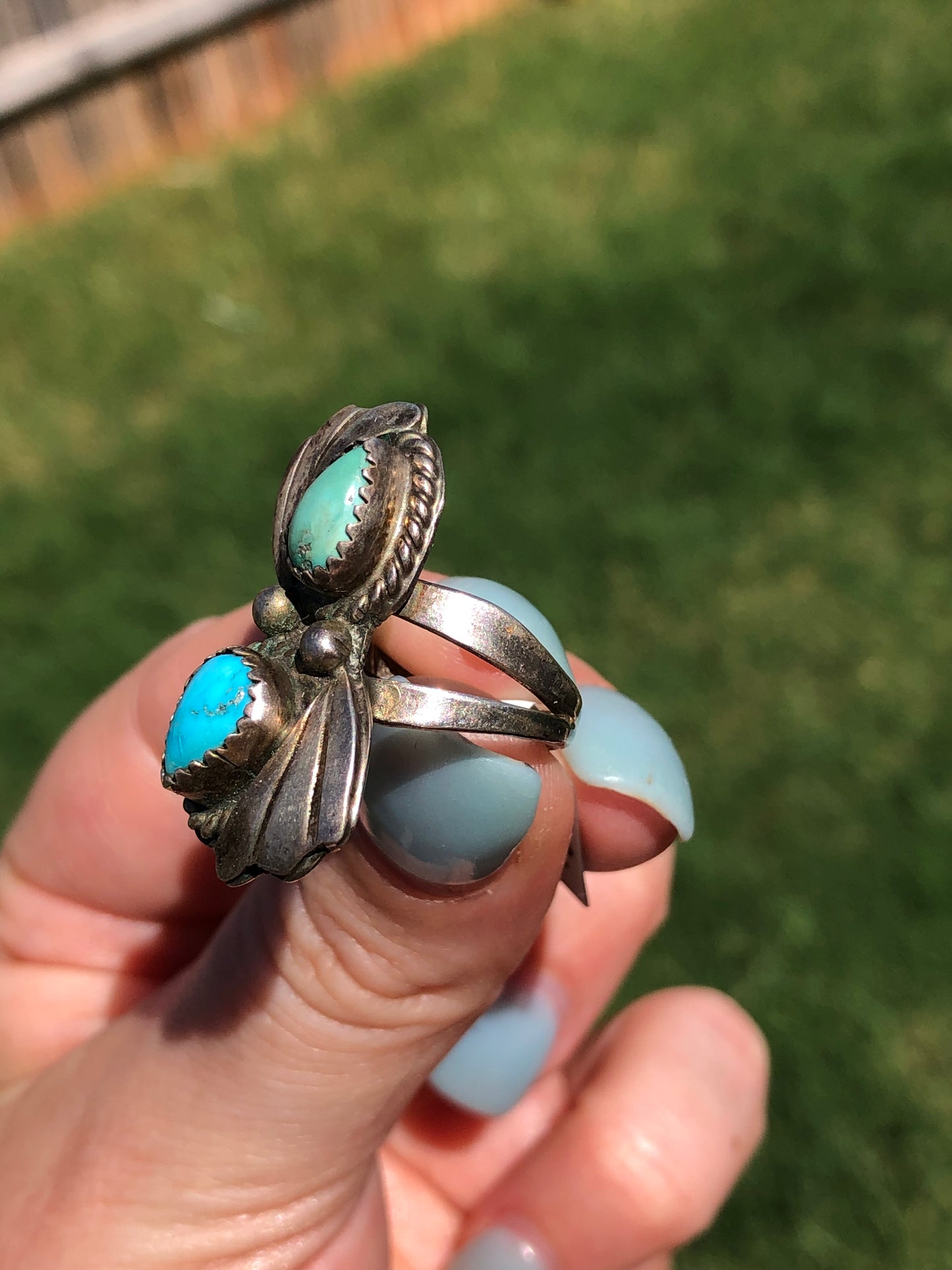 Vintage Handmade Turquoise Ring