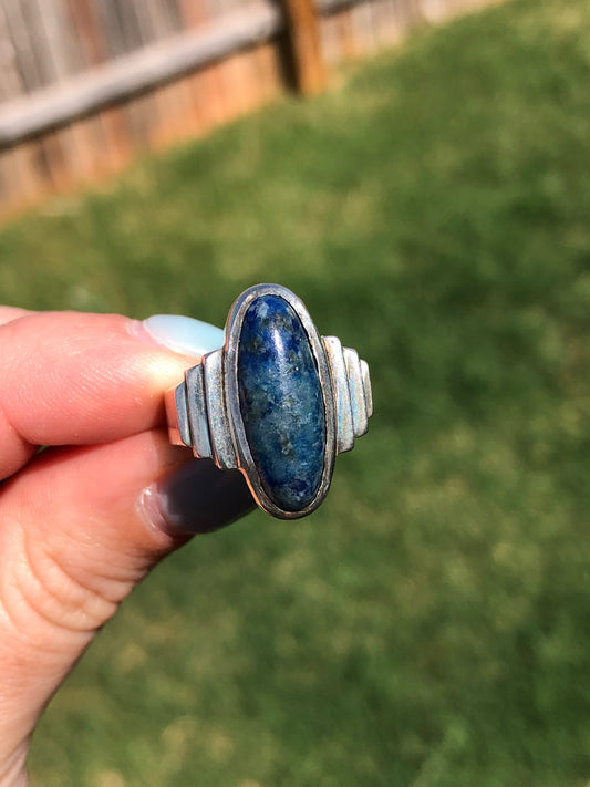 Sterling Silver Denim Blue Lapis Ring
