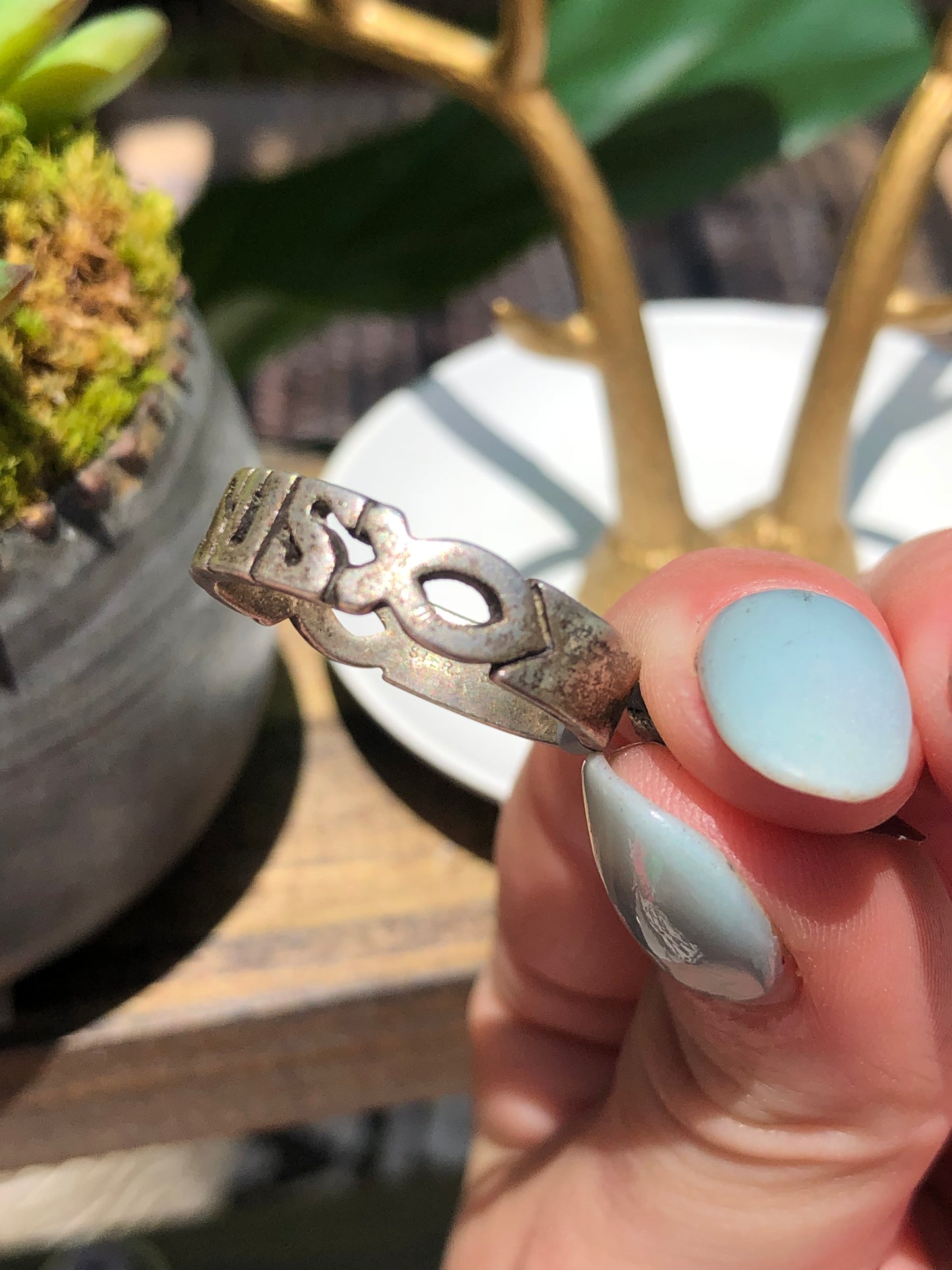 Sterling Jesus Ring