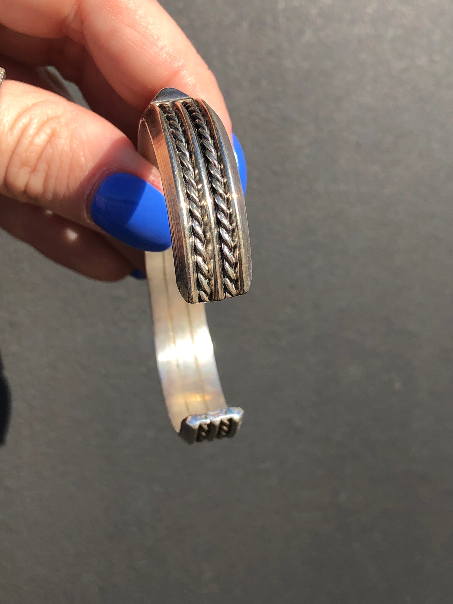 Vintage Sterling Turquoise Cuff Bracelet