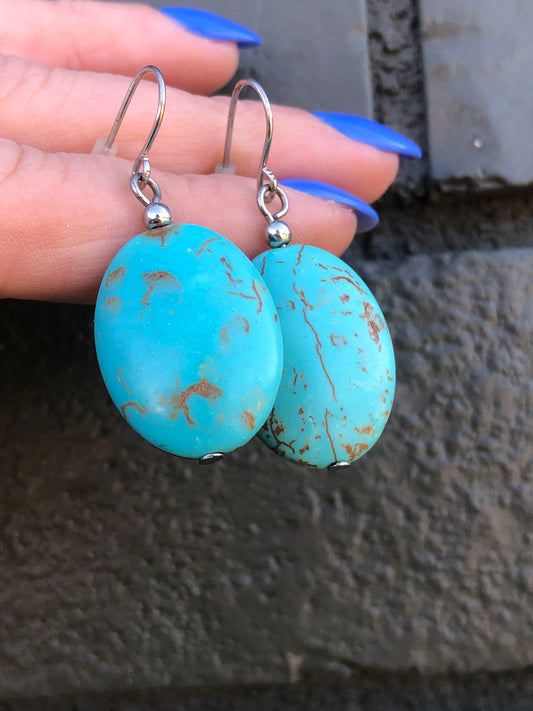 Sterling Turquoise Earrings