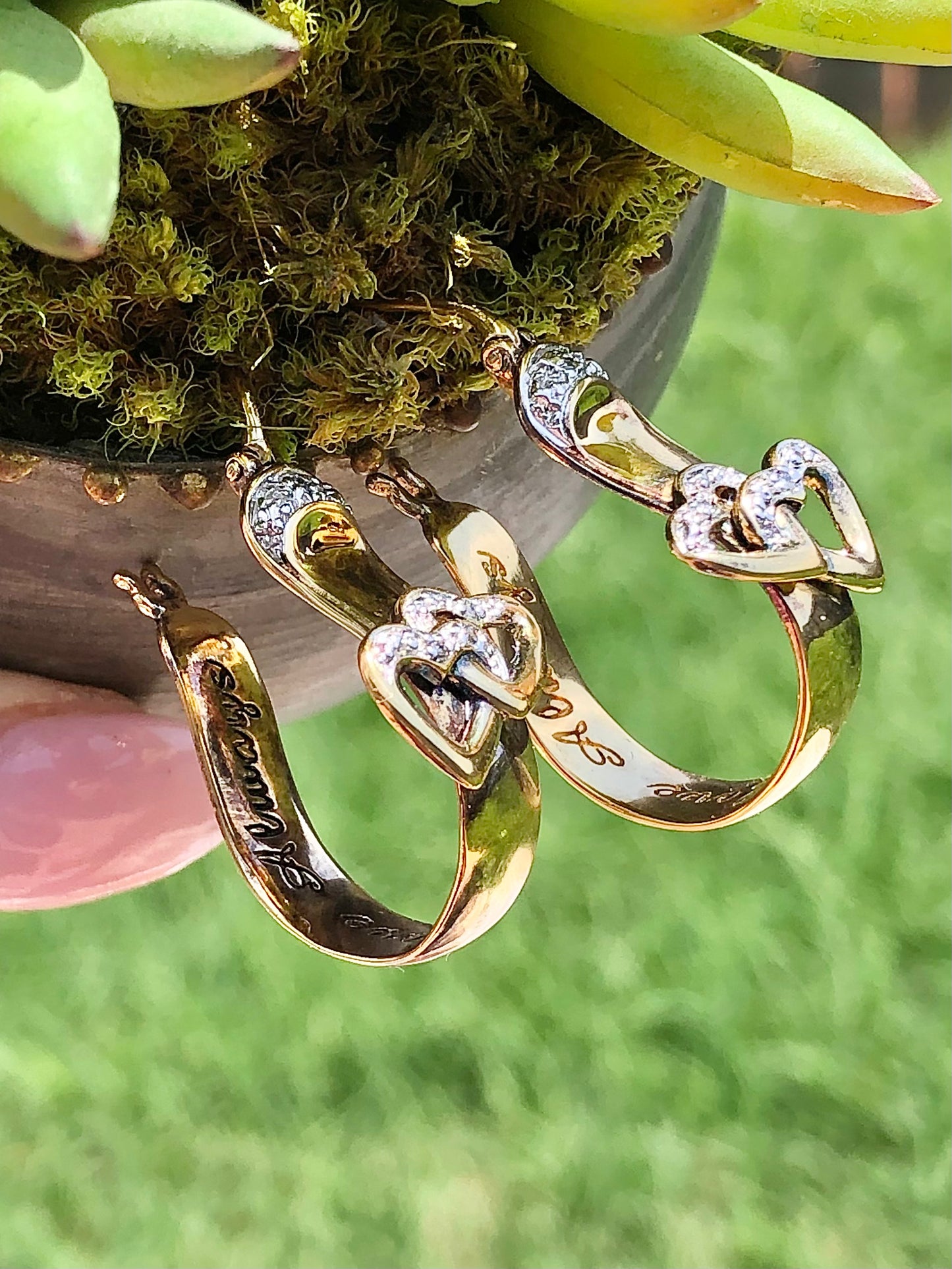 Sterling Gold Plated Horse Saddle Earrings
