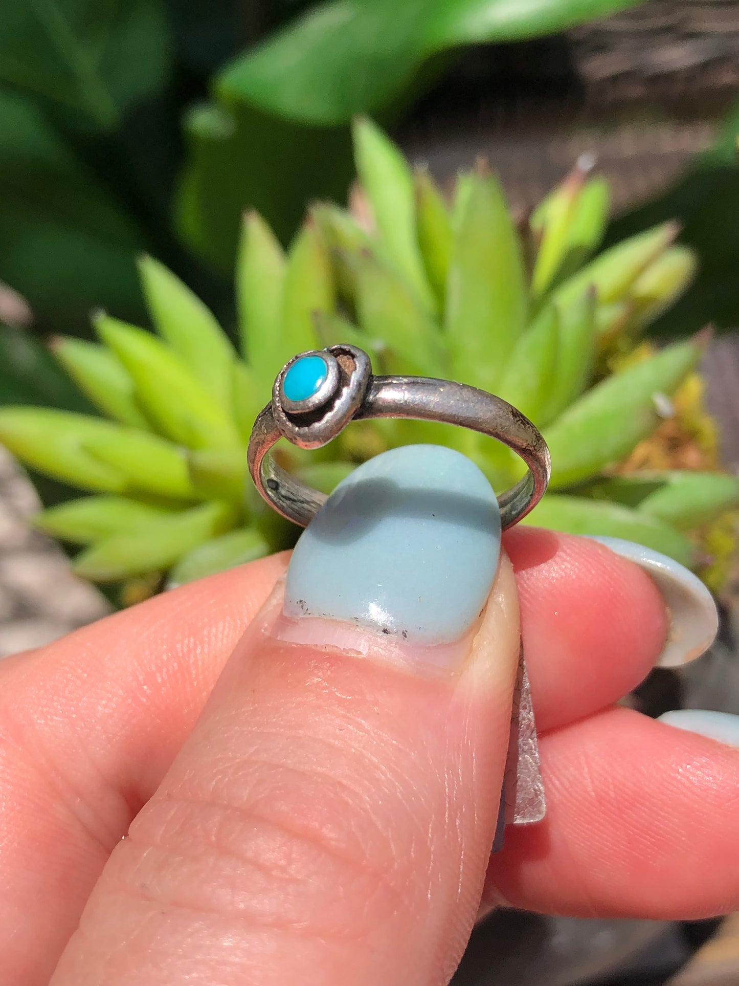 Sterling Silver Turquoise Heart Ring